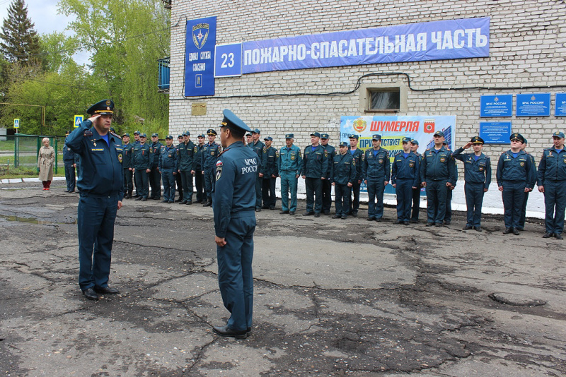 В городе Шумерля состоялись соревнования за звание "Лучшее звено ГДЗС Чувашской Республики"