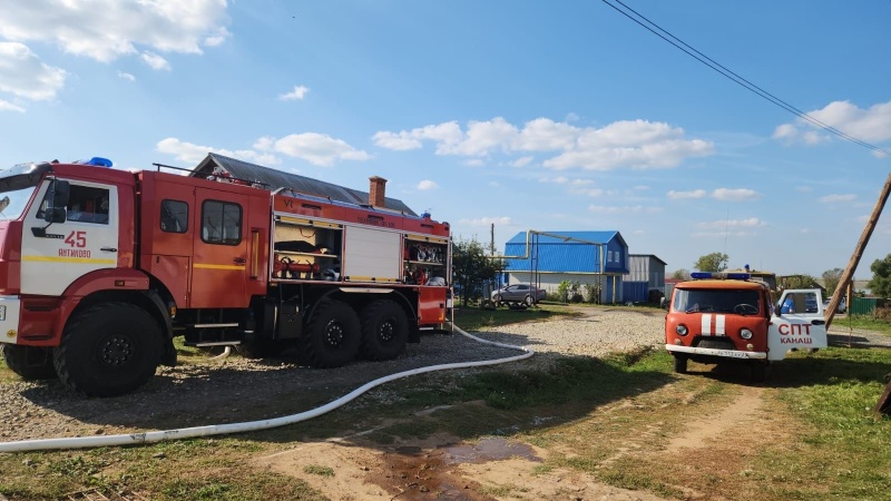 Пожарно-спасательные подразделения ликвидировали пожар в Янтиковском округе Чувашской Республики