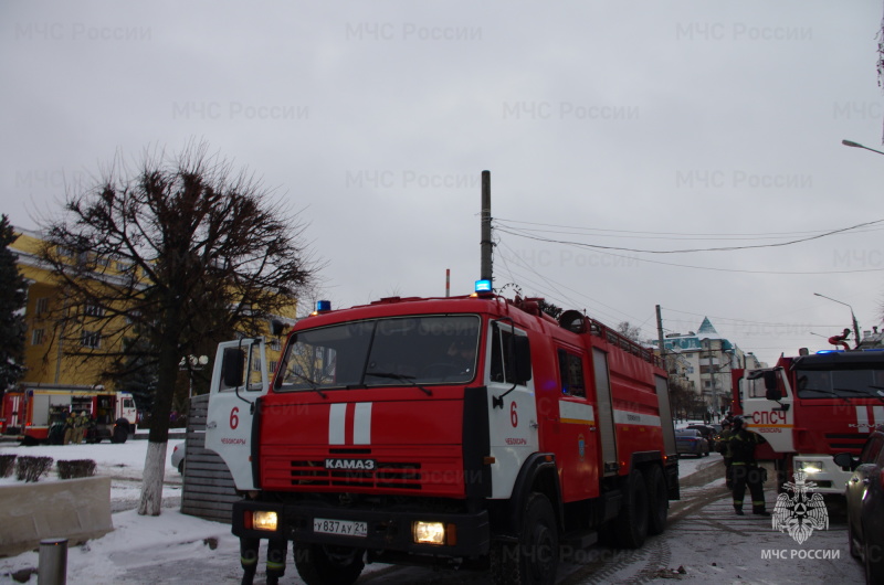 В Чувашском драматическом театре прошли пожарные учения